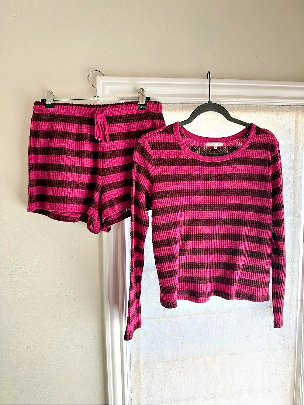 Z Supply Striped Sweater & Shorts Lounge Set